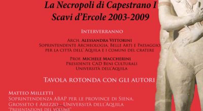 Presentazione del volume “La necropoli di Capestrano I. Scavi d’Ercole 2003-2009”, Università degli Studi dell’Aquila, 13 dicembre 2018