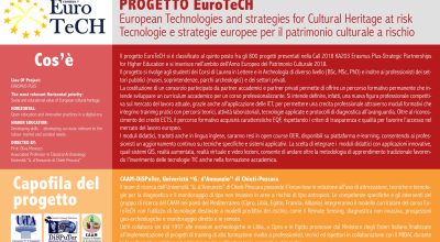 Progetto EuroTeCH: European Technologies and strategies for Cultural Heritage at risk