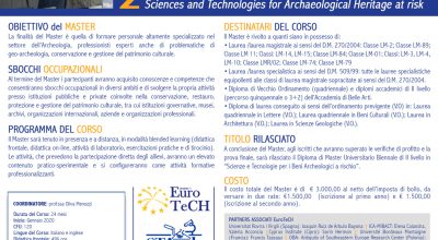 Master Universitario Biennale di II livello in Scienze e Tecnologie per i Beni Archeologici a rischio – STArch, Università degli Studi “G. D’Annunzio” di Chieti Pescara