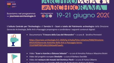 Giornate Europee dell’Archeologia 2020 – pubblicazione contenuti online