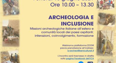 Webinar “Archeologia e inclusione. Missioni archeologiche italiane all’estero e comunità locali dei paesi ospitanti: interazioni, coinvolgimento, formazione”,  Giornate Europee per l’Archeologia 2021