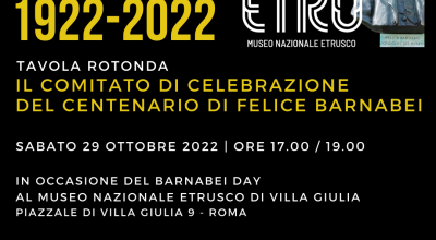 Il BARNABEI Day (1922-2022) al Museo Nazionale Etrusco